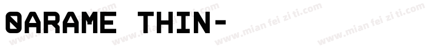 0Arame Thin字体转换